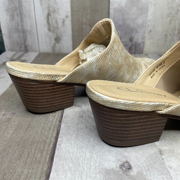CL by Laundry Catherin Lizard Print Mules Size 8 - Picture 9 of 9